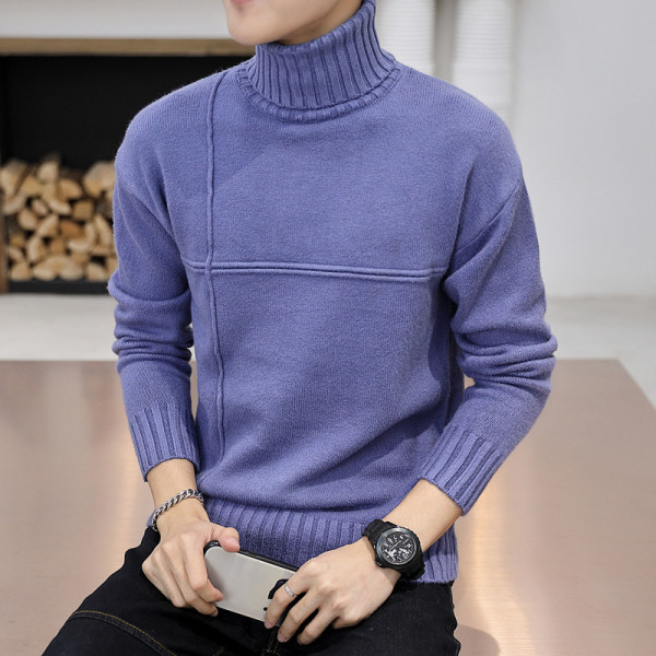 Divatos férfi pulóver négy színben polo gallérral és hosszú ujjal