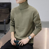 Pulover pentru bărbați în verde, albastru, galben și negru cu guler polo