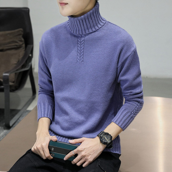 Pulover pentru bărbați în verde, albastru, galben și negru cu guler polo