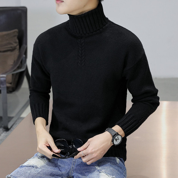 Pulover pentru bărbați în verde, albastru, galben și negru cu guler polo