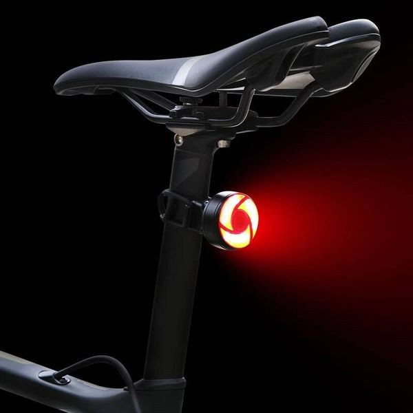 Lampă spate pentru bicicletă cu încărcare USB pentru călătoria nocturnă, într-o formă rotundă, cu lumină roșie