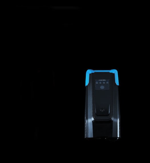 Αδιάβροχος επαναφορτιζόμενος προβολέας ως  ποδηλάτου με φώτα LED και φόρτιση USB σε κόκκινο, πράσινο και μπλε χρώμα