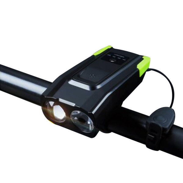 Αδιάβροχος επαναφορτιζόμενος προβολέας ως  ποδηλάτου με φώτα LED και φόρτιση USB σε κόκκινο, πράσινο και μπλε χρώμα