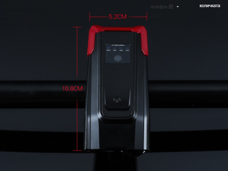 Αδιάβροχος επαναφορτιζόμενος προβολέας ως  ποδηλάτου με φώτα LED και φόρτιση USB σε κόκκινο, πράσινο και μπλε χρώμα