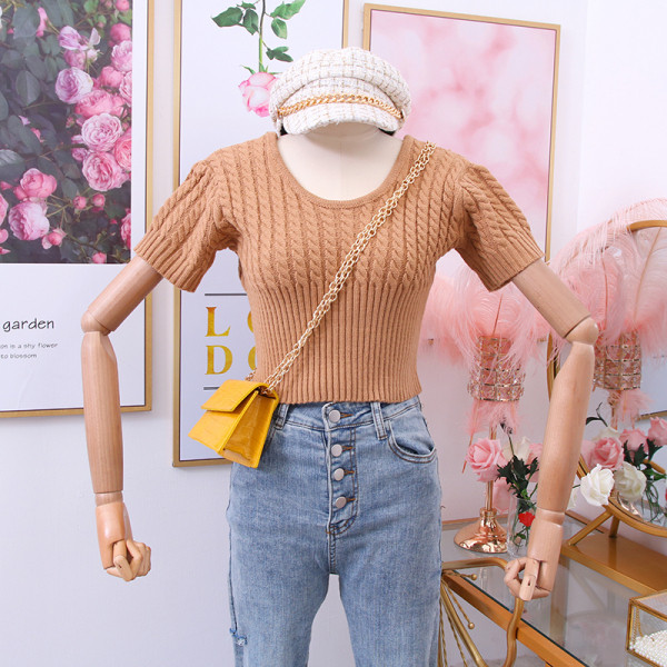 Modern női pulóver rövid ujjal több színben