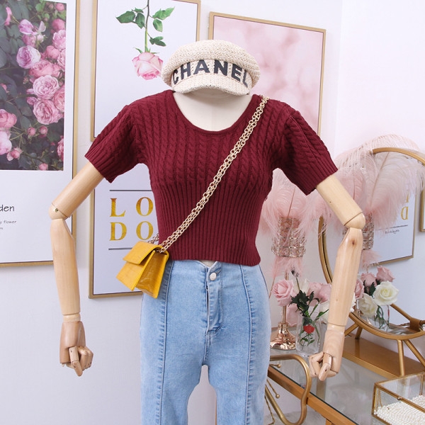 Modern női pulóver rövid ujjal több színben