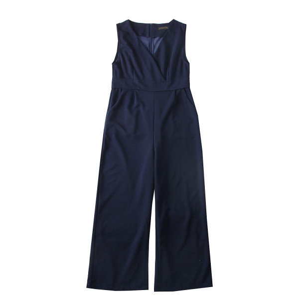 Modern női hosszú overall több színben spitz nyakkivágással