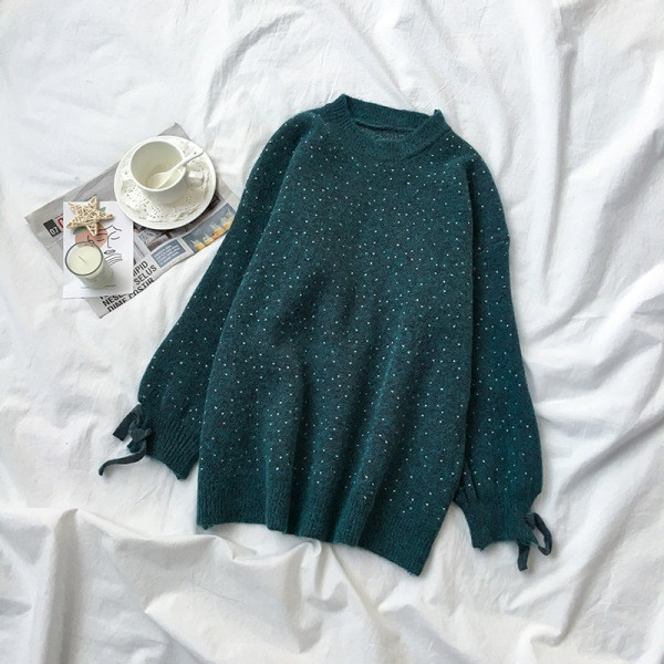 Modern női pulóver széles modell öt színben, ovális nyakkivágással