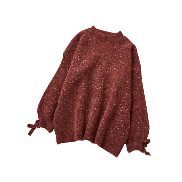 Modern női pulóver széles modell öt színben, ovális nyakkivágással