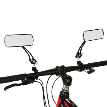 Σετ δύο καθρεφτών ποδηλάτου με οπίσθιο προβολέα σε μαύρο, κόκκινο, μπλε και γκρι χρώμα