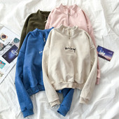 Női alkalmi blúz négy színben, félmagas gallérral és cipzárral