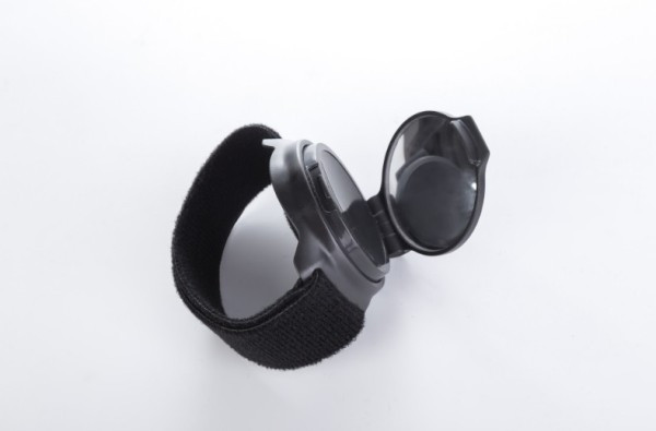 Kerékpározáshoz alkalmas kompakt, záródó kézi tükör fekete színben