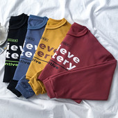 Bluza scurta de dama in patru culori cu inscriptii si decolteu rotund