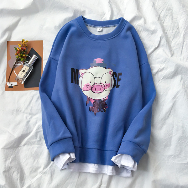 Női blúz zöld, kék és bézs színben, rátéttel és hosszú ujjal