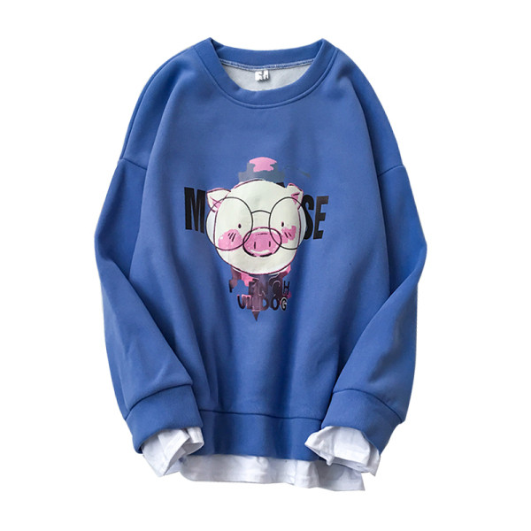 Női blúz zöld, kék és bézs színben, rátéttel és hosszú ujjal