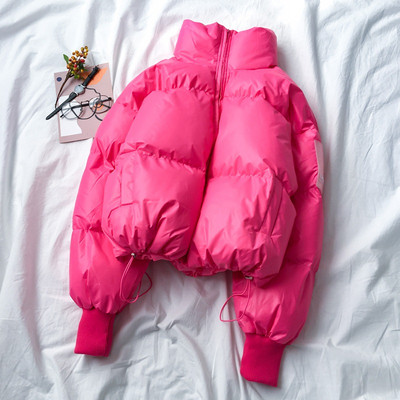 Geaca casual dama in trei culori cu guler inalt si buzunare