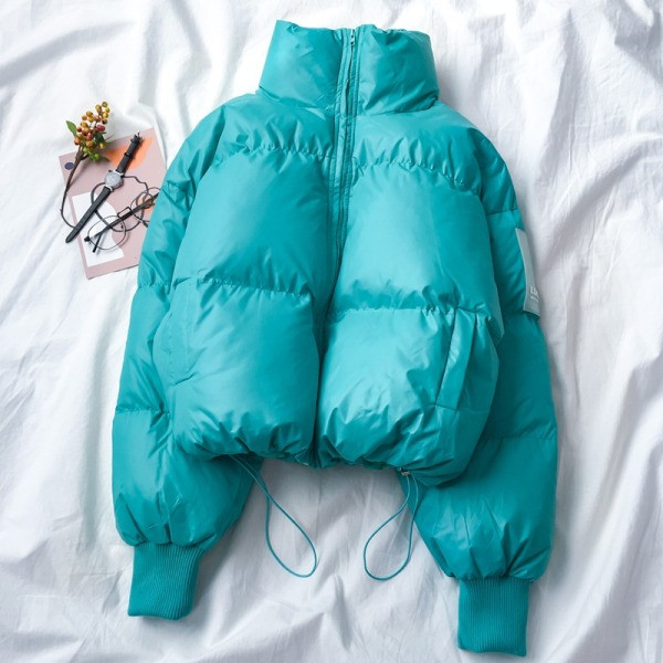 Geaca casual dama in trei culori cu guler inalt si buzunare