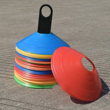 Комплект от 10 броя пластмасови тренировъчни дискове за футбол в различни цветове