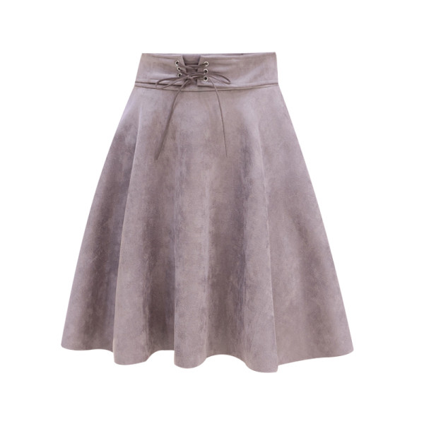 Modern női szoknya szabású modell fekete, szürke és barna színekben, magas derékkal