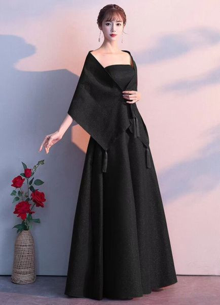 Ünnepi női ruha + sál piros, fekete, lila és sárga színben