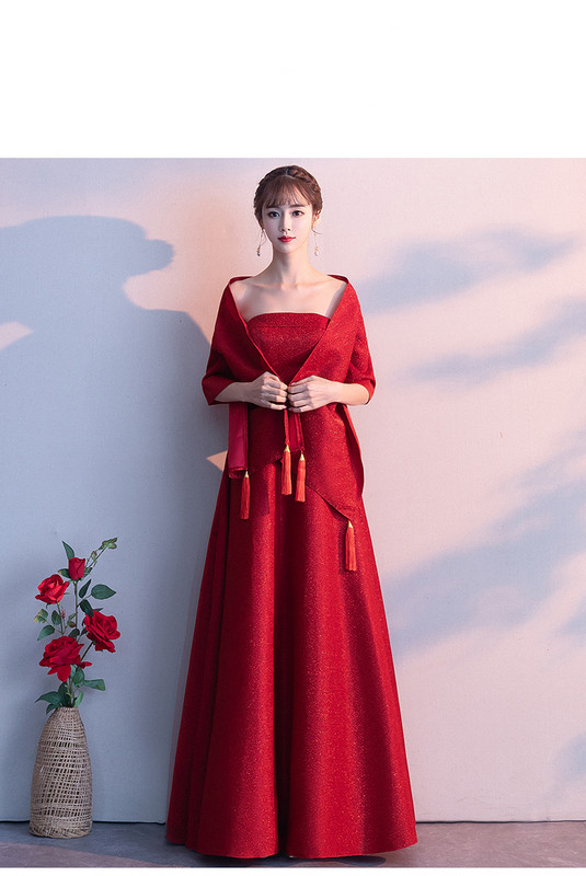 Ünnepi női ruha + sál piros, fekete, lila és sárga színben