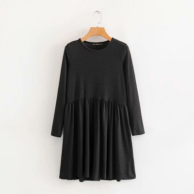 Női alkalmi kötött ruha fekete szabású mintával