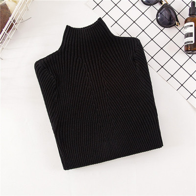 Alkalmi női pulóver öt színben, hosszú ujjal és magas gallérral