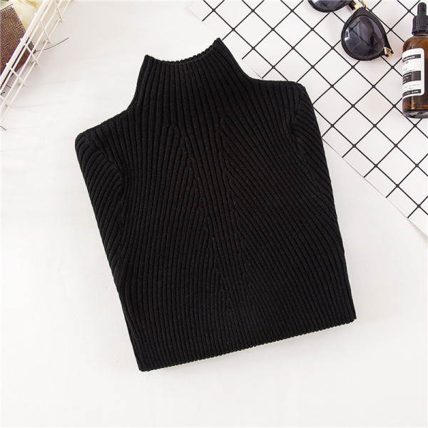 Alkalmi női pulóver öt színben, hosszú ujjal és magas gallérral