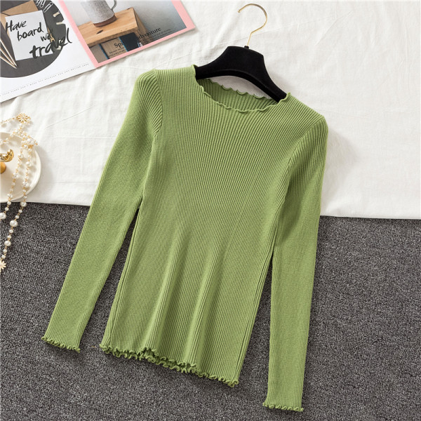 Lezser női pulóver több színben, kerek nyakkivágással, hosszú ujjakkal