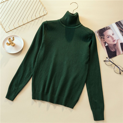 Női pulóver sima modell több színben polo gallérral