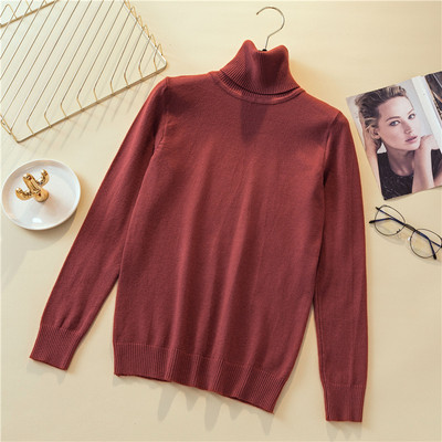 Női pulóver sima modell több színben polo gallérral