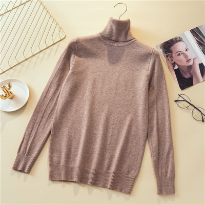 Női pulóver sima modell több színben polo gallérral