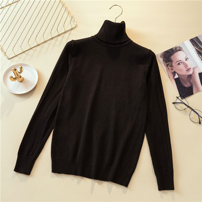 Női pulóver sima modell több színben polo gallérral