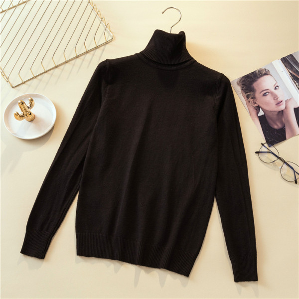 Női pulóver sima modell több színben polo gallérral