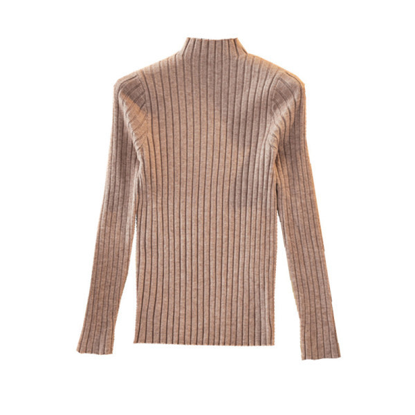 Modern női pulóver több színben, félmagas gallérral, hosszú ujjal