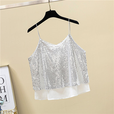 Maieu de damă în patru culori cu paiete și decolteu în V