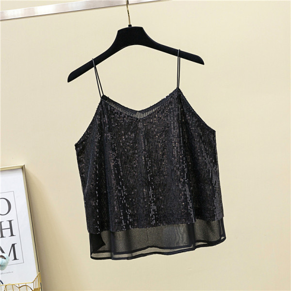 Maieu de damă în patru culori cu paiete și decolteu în V