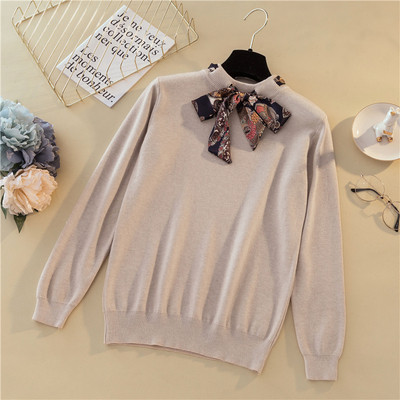 Modern női blúz öt színben, szalaggal és hosszú ujjal