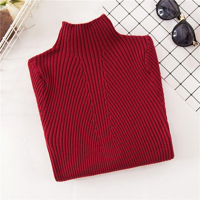 Νέο μοντέλο γυναικείο πουλόβερ σε πέντε χρώματα με υψηλό γιακά και μακρύ μανίκι