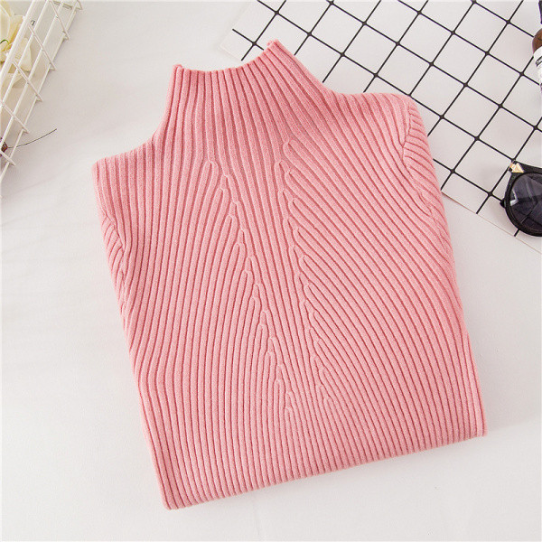 Νέο μοντέλο γυναικείο πουλόβερ σε πέντε χρώματα με υψηλό γιακά και μακρύ μανίκι