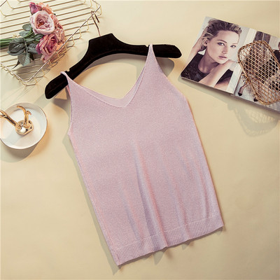 Fényes hatású, V-nyakú női felső több színben