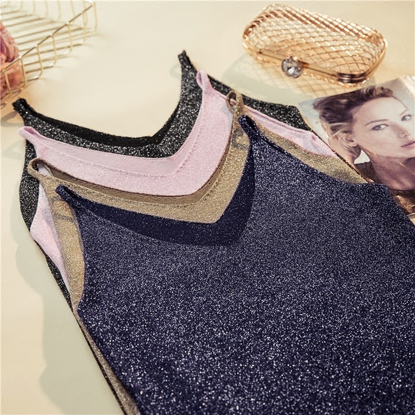 Fényes hatású, V-nyakú női felső több színben