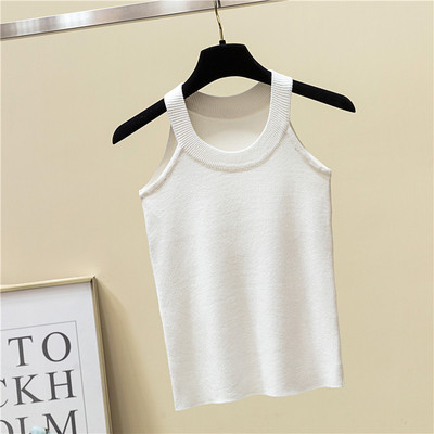 Modern női tanktop sima modell öt színben, kerek nyakkivágással