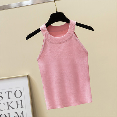 Modern női tanktop sima modell öt színben, kerek nyakkivágással