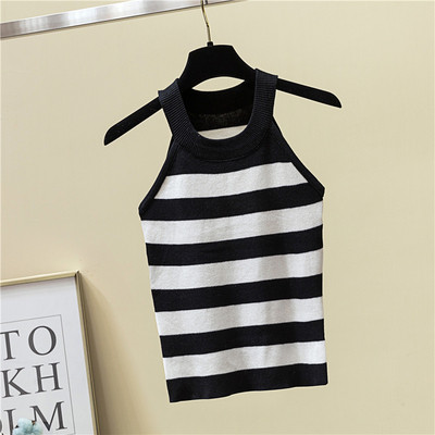 Modern női tanktop sima modell öt színben, kerek nyakkivágással