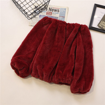 Pulover de pluș de damă în mai multe culori cu decolteu barcă și mâneci lungi