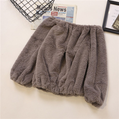 Pulover de pluș de damă în mai multe culori cu decolteu barcă și mâneci lungi