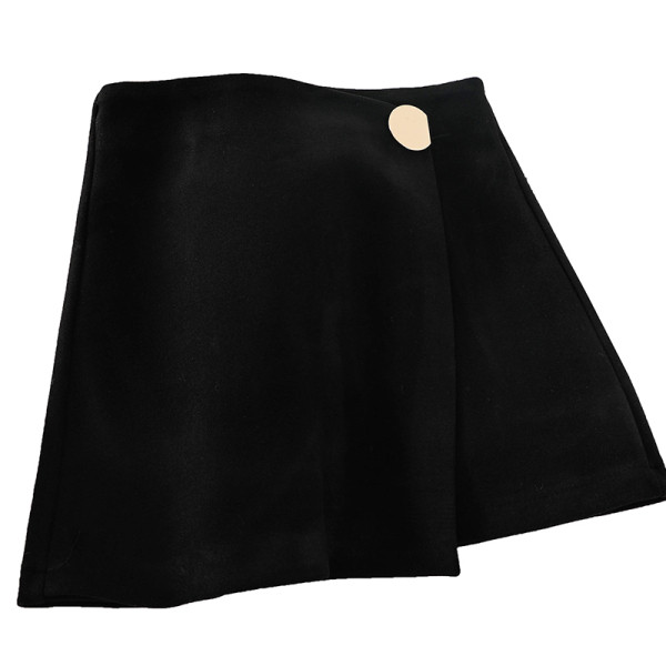 Retro stílusú női szoknya barna és fekete színben, magas derékkal