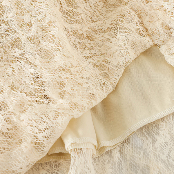 Retro stílusú csipke női ruha három színben V-nyakkal