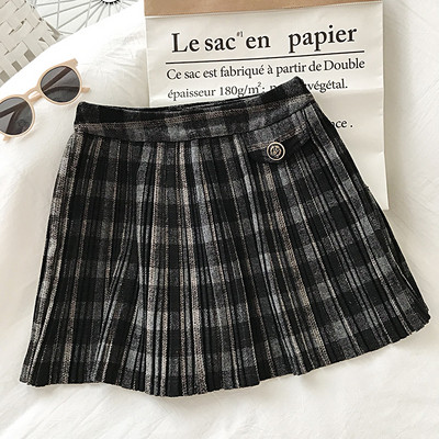 Redős női szoknya retro stílusú három színben, magas derékkal